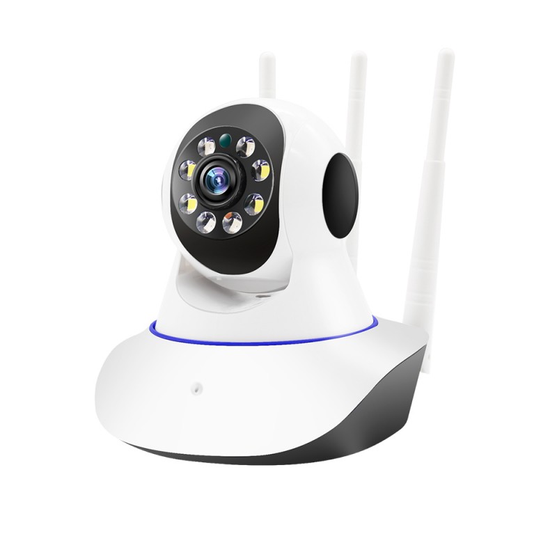 3.0MP室内无线WiFi监控摄像头 双光源三天线先锋 安防监控摄像机智能摇头语音对讲 可插网线  WiFi智能网络远程高清监控摄像头图3