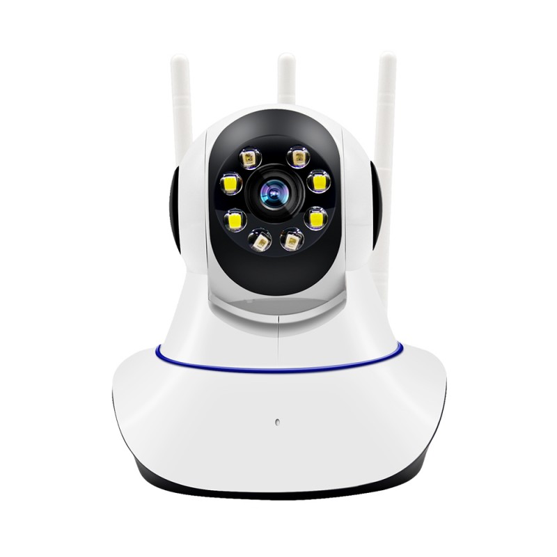 3.0MP室内无线WiFi监控摄像头 双光源三天线先锋 安防监控摄像机智能摇头语音对讲 可插网线  WiFi智能网络远程高清监控摄像头图2